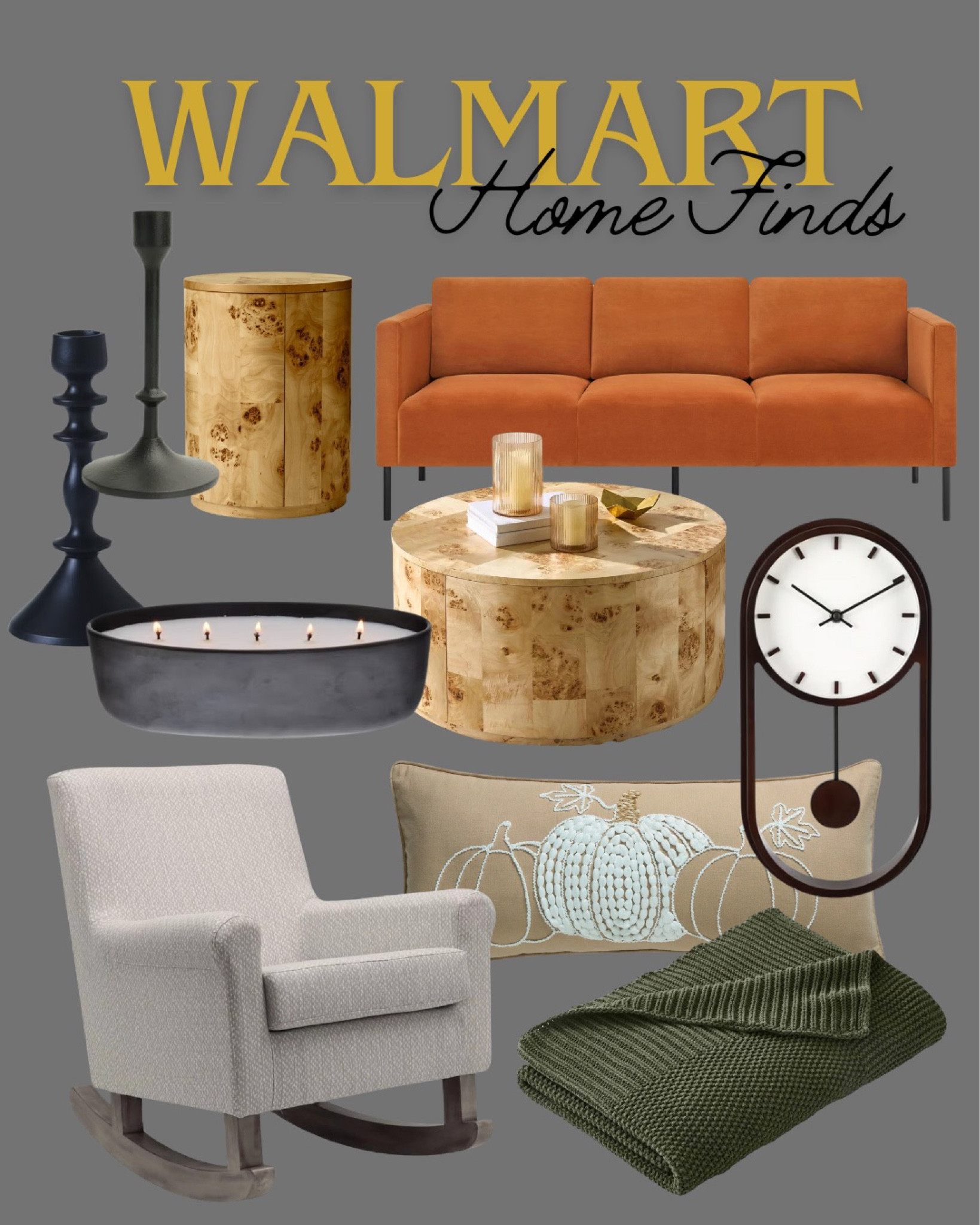 New Walmart Home Finds!

#walmarthome #ltkhome #homedecor #interiordecir #coffeetable #burlwood #fallthrow #rockingchair #upholsteredrocker

#LTKfindsunder50 #LTKstyletip #LTKfindsunder100