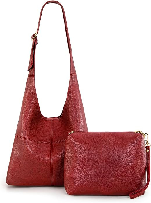 Montana West Hobo Bags Purse for Women Ultra Soft Foldable Shoulder Slouchy Handbags with Cosmeti... | Amazon (US)