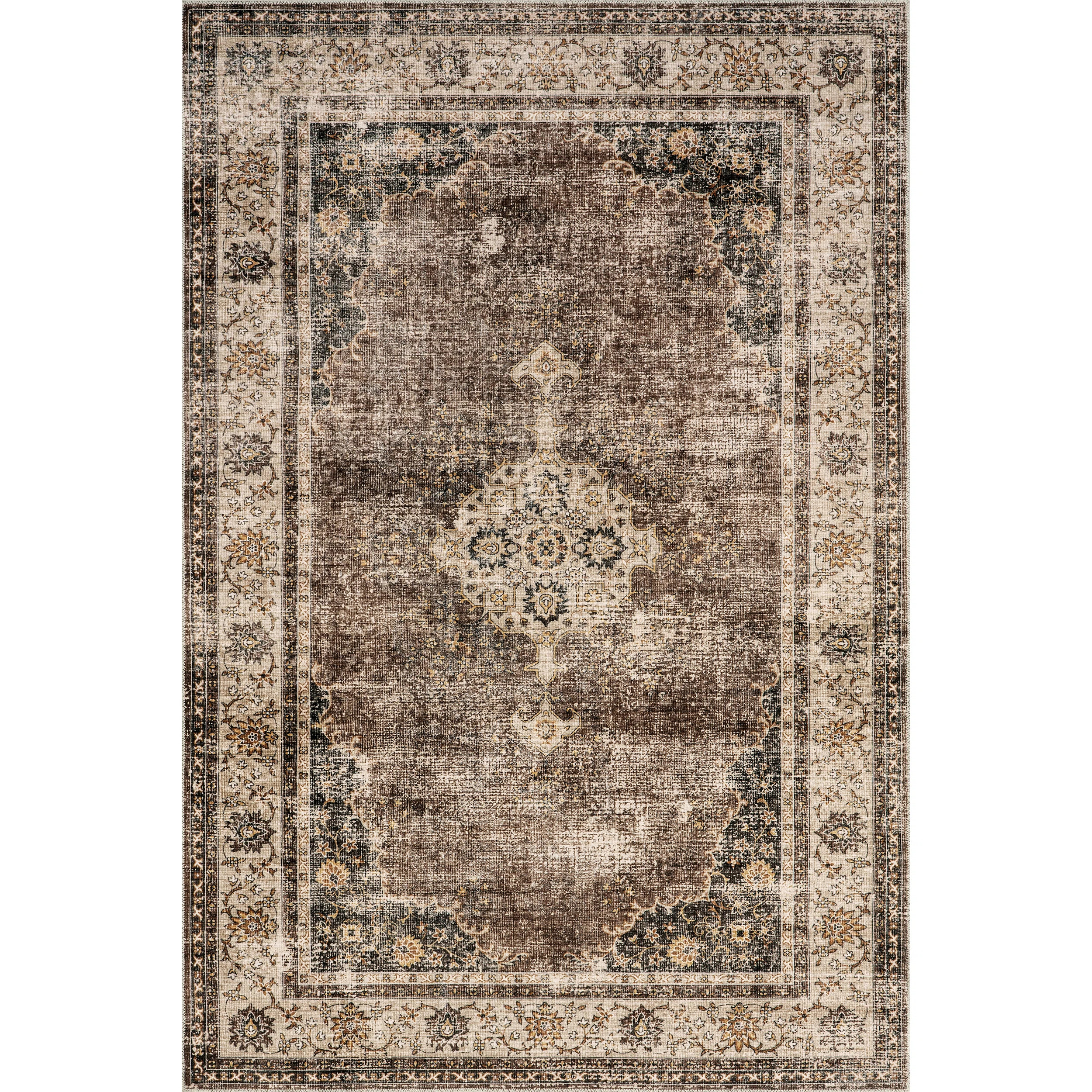 Guendi Vintage Machine Washable Area Rug | Wayfair North America