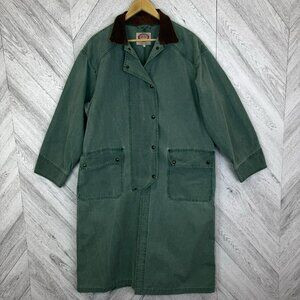 Vintage Australian Outback Mens Large Canvas Cotton Duster Coat Jacket Green | Poshmark