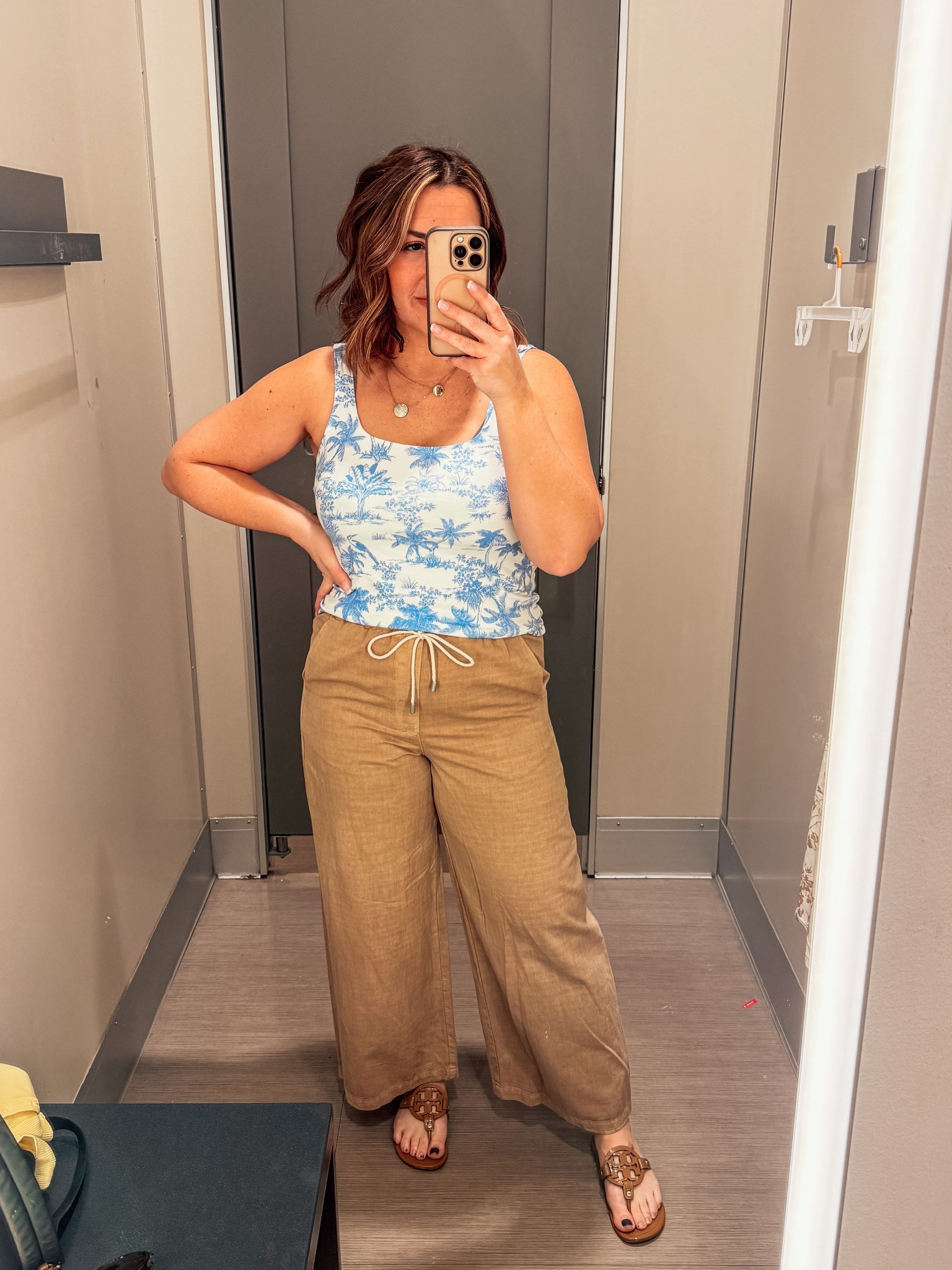 Target casual outfit idea 
Square neck tank 
And wide leg pants 

#LTKOver40 #LTKSeasonal #LTKPetite