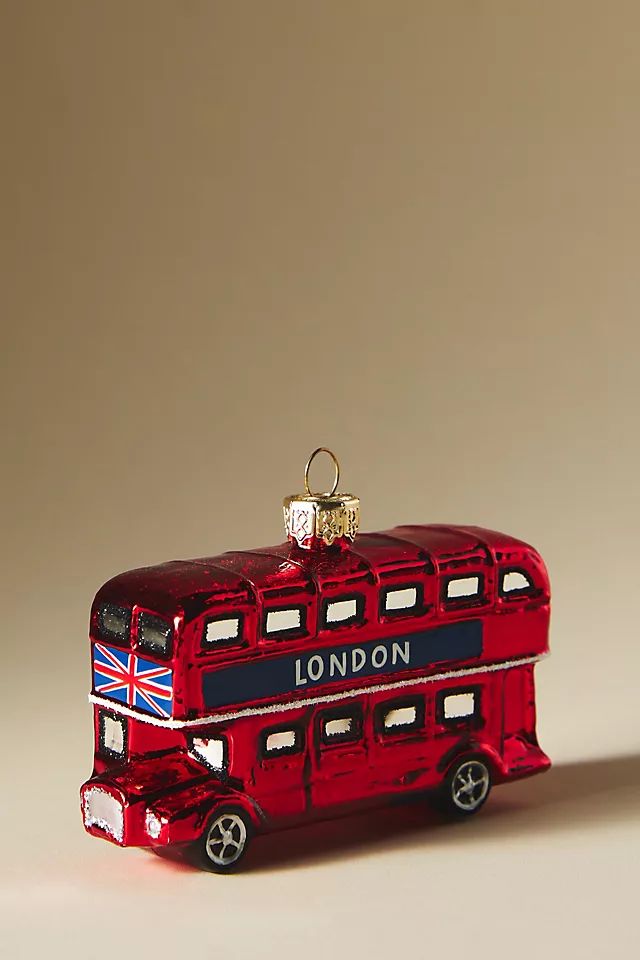 London Double-Decker Bus Ornament | Anthropologie (US)