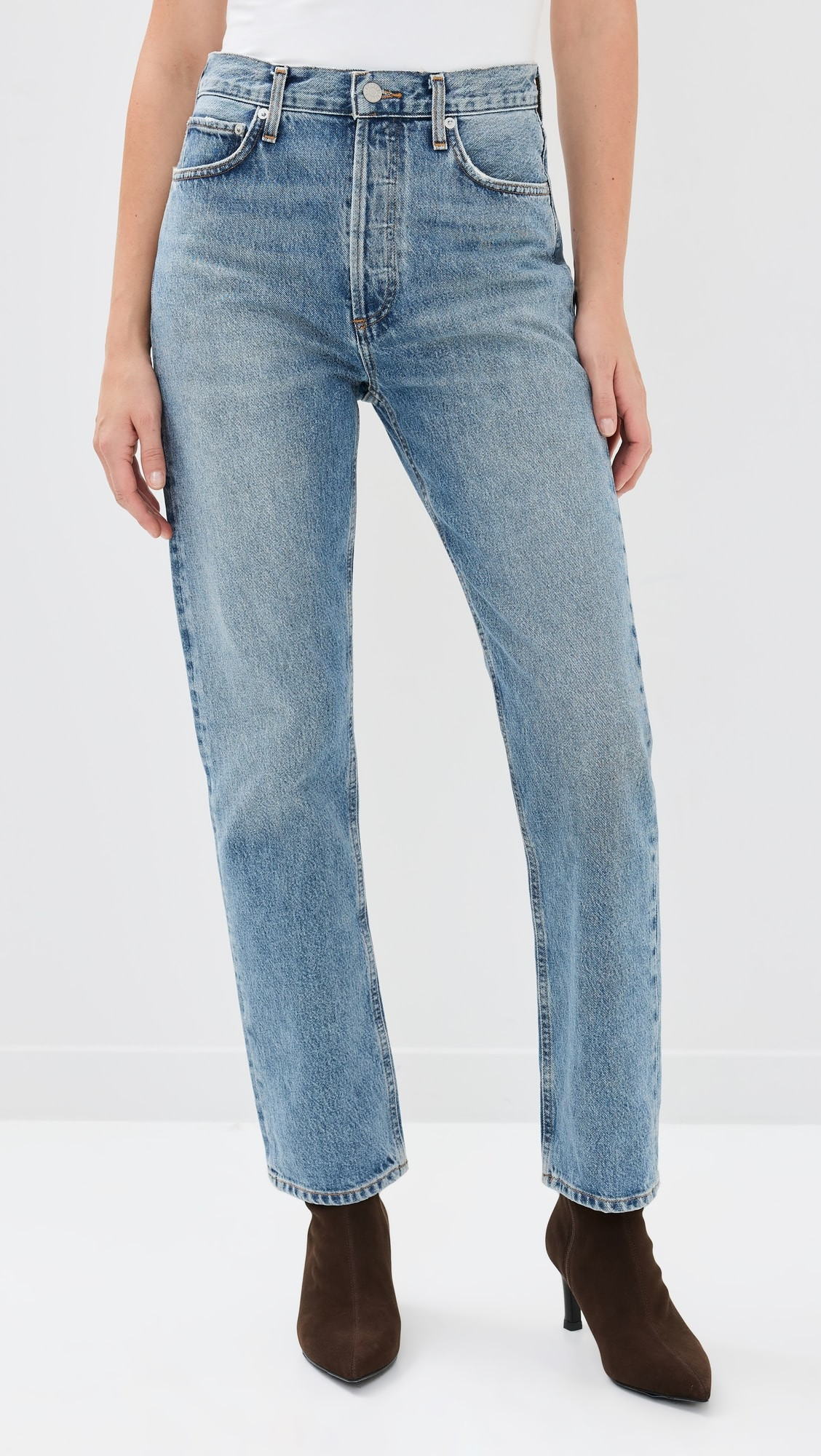 90's Pinch Waist High Rise Straight Jeans | Shopbop