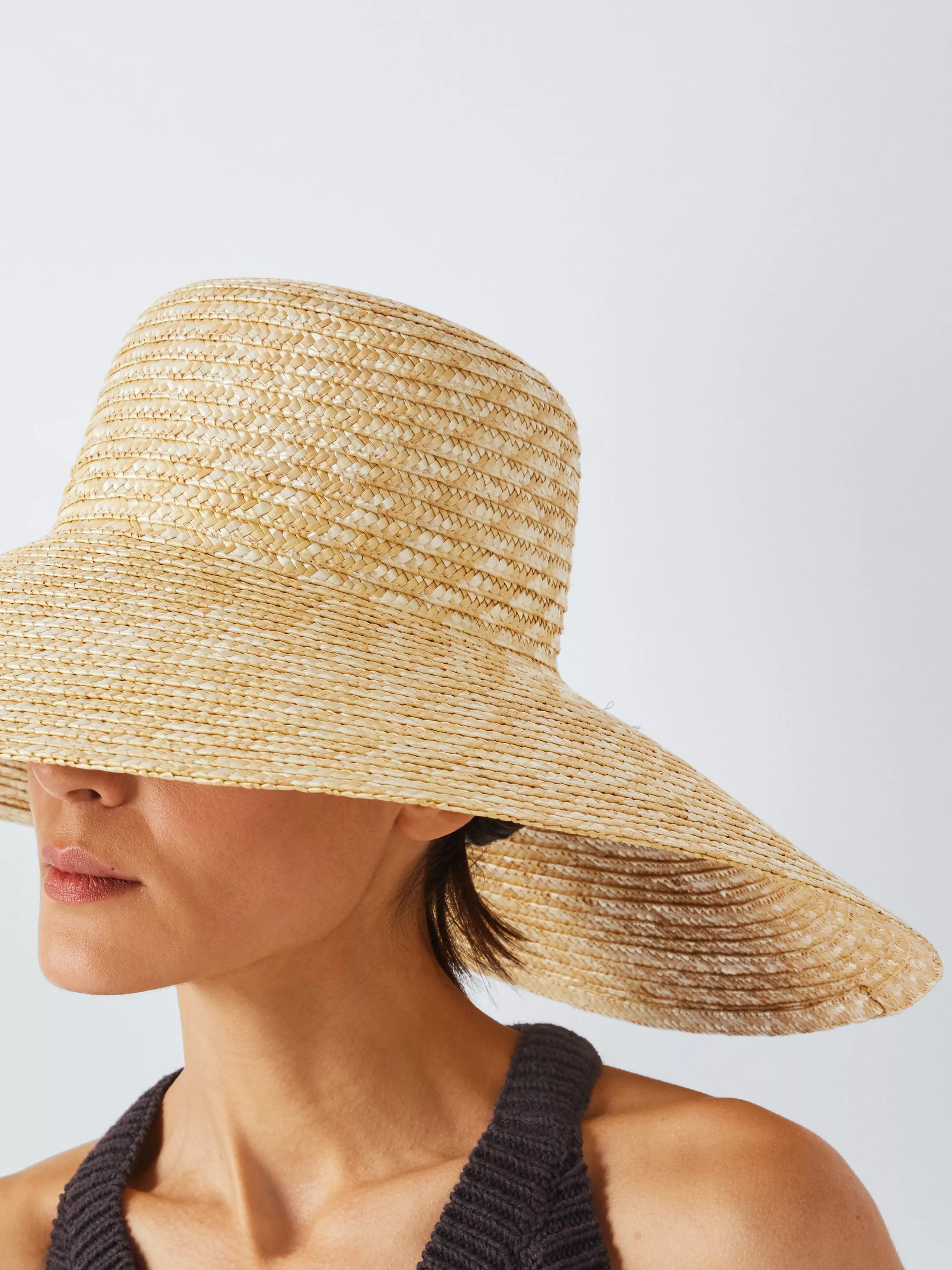 John Lewis Wide Brim Sun Hat, Natural | John Lewis (UK)