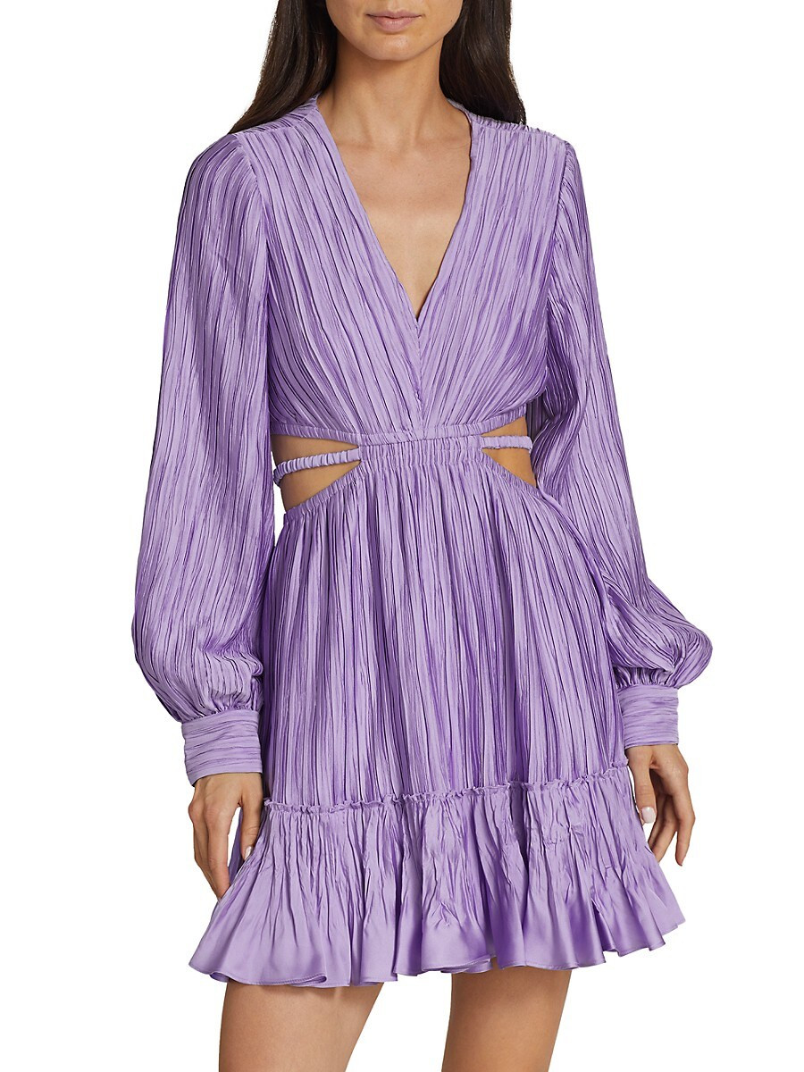 SIMKHAI Women's Londyn Mushroom Pleat Mini Dress - Lavender - Size S | Saks Fifth Avenue OFF 5TH
