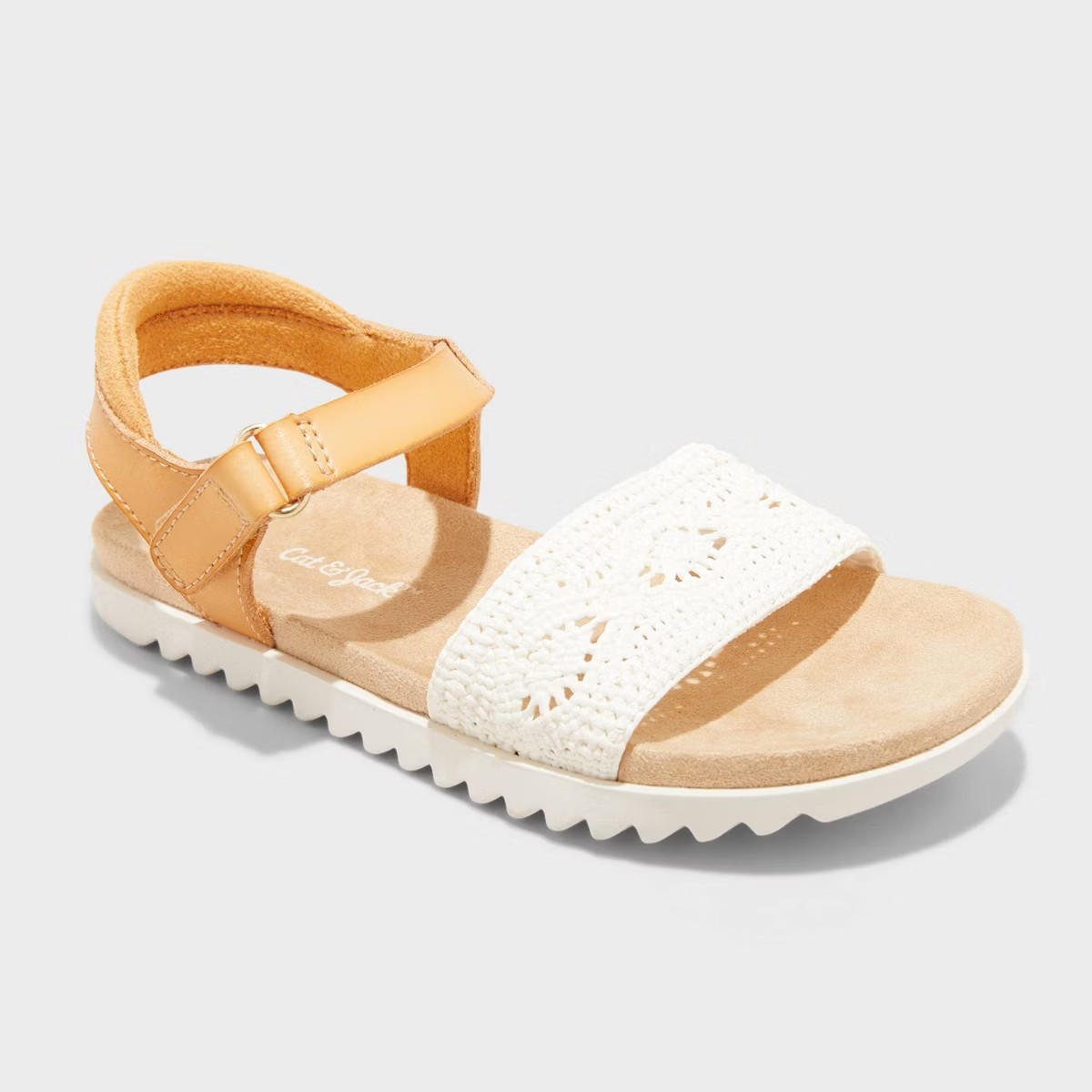 Toddler Blair Woven Strap Footbed Sandals - Cat & Jack™ Cognac | Target