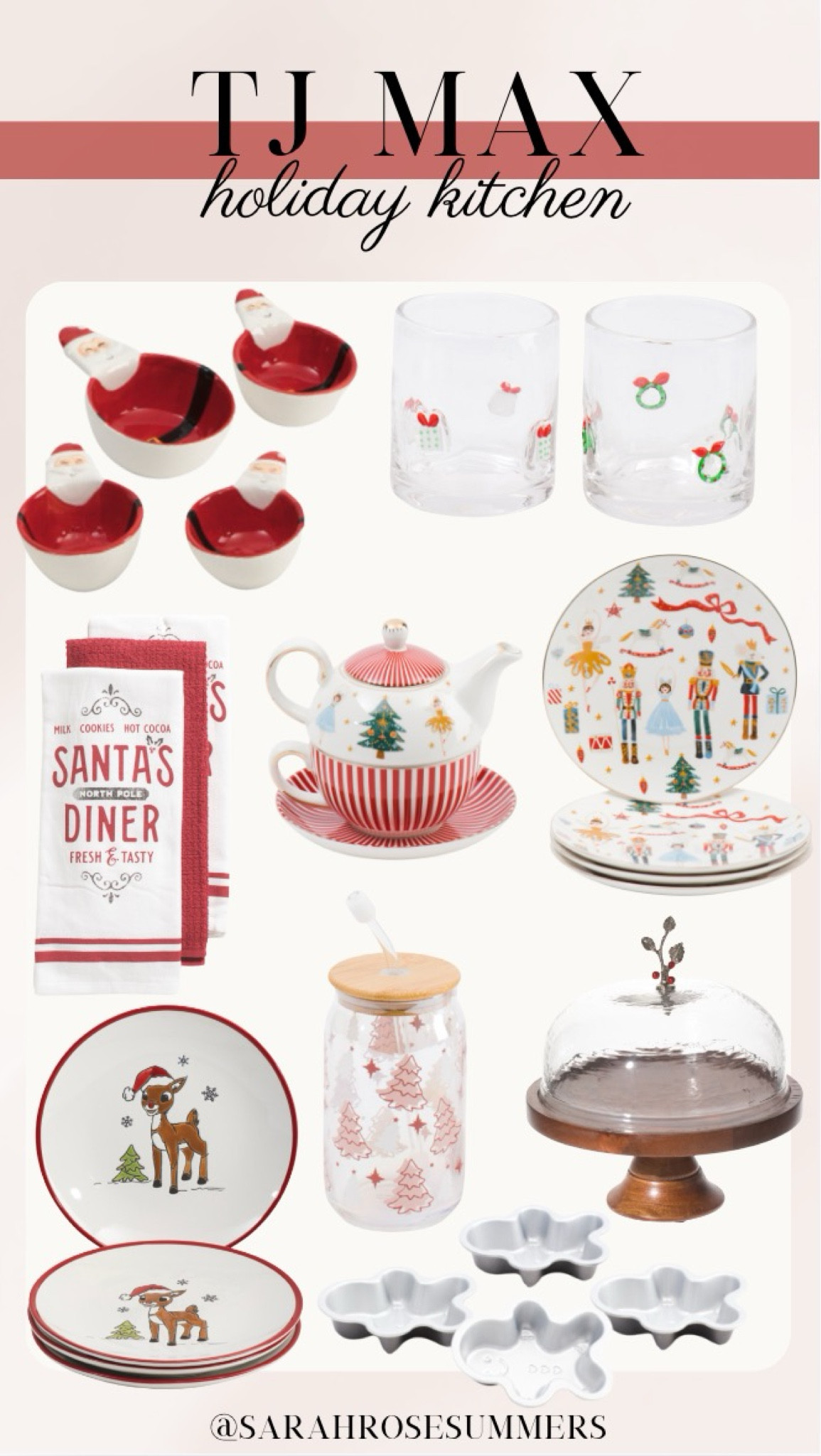 TJ max kitchen accessories for Christmas! Great additions to decorate for Christmas and serving dishes for holiday parties. 

#LTKHome #LTKSeasonal #LTKHoliday