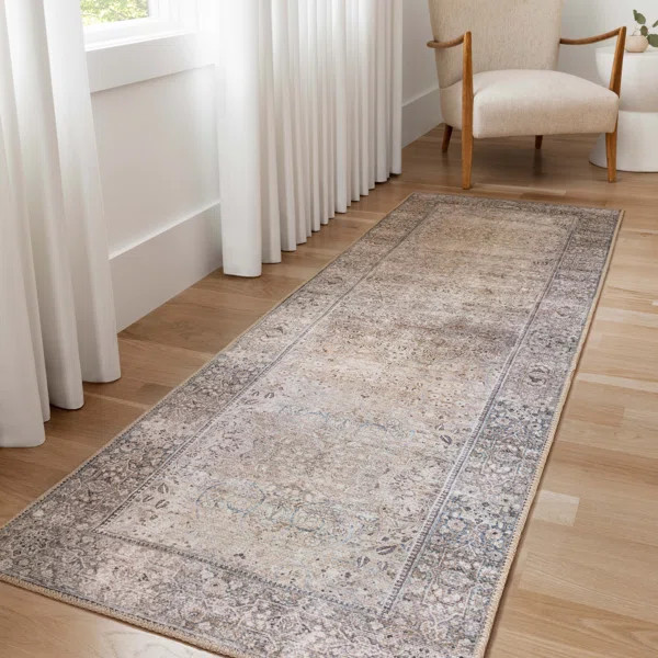 Georgitte Oriental Gray/Beige Area Rug | Wayfair North America