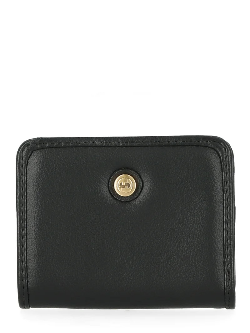 Time and Tru Women's Sharon Two Fold Wallet, Solid Black | Walmart (US)