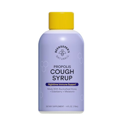 BEEKEEPER’S NATURALS B.Better Nighttime Cough Syrup for Adults - Elderberry Extract, Bee Propolis Extract, Buckwheat Honey - Immune Support, 4 oz | Amazon (US)