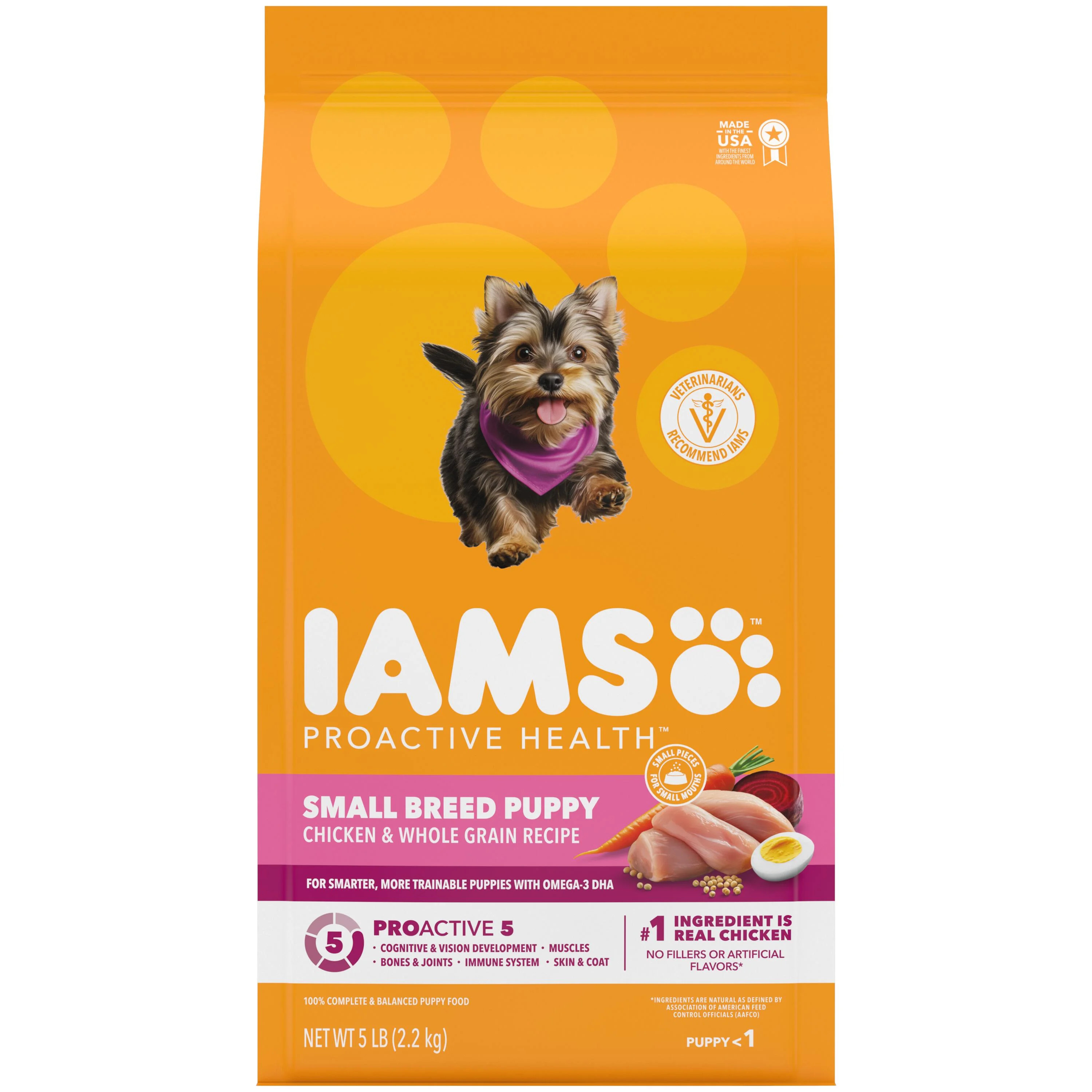 IAMS Proactive Health Healthy Puppy Chicken Recipe Small Breed Dry Puppy Food, (4) 5 Lb Bags | Walmart (US)
