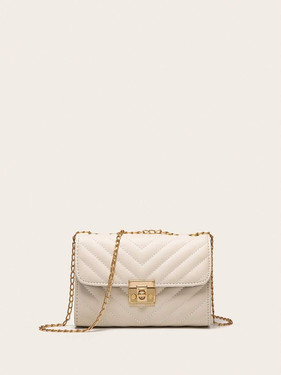 Mini Chevron Flap Chain Shoulder Bag | SHEIN