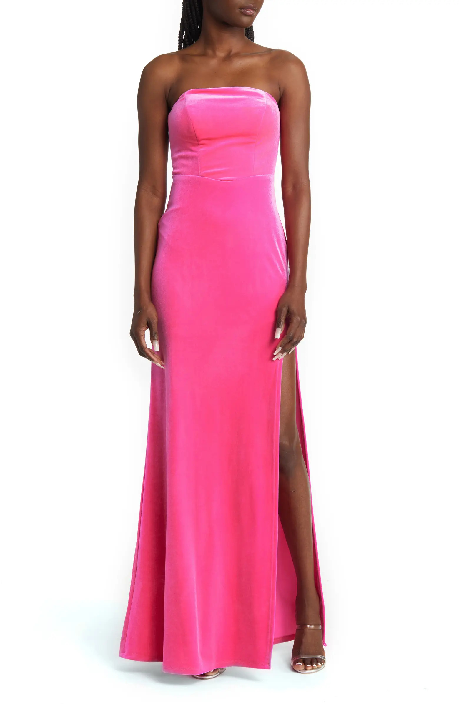 Body-Con Strapless Velvet Gown | Nordstrom