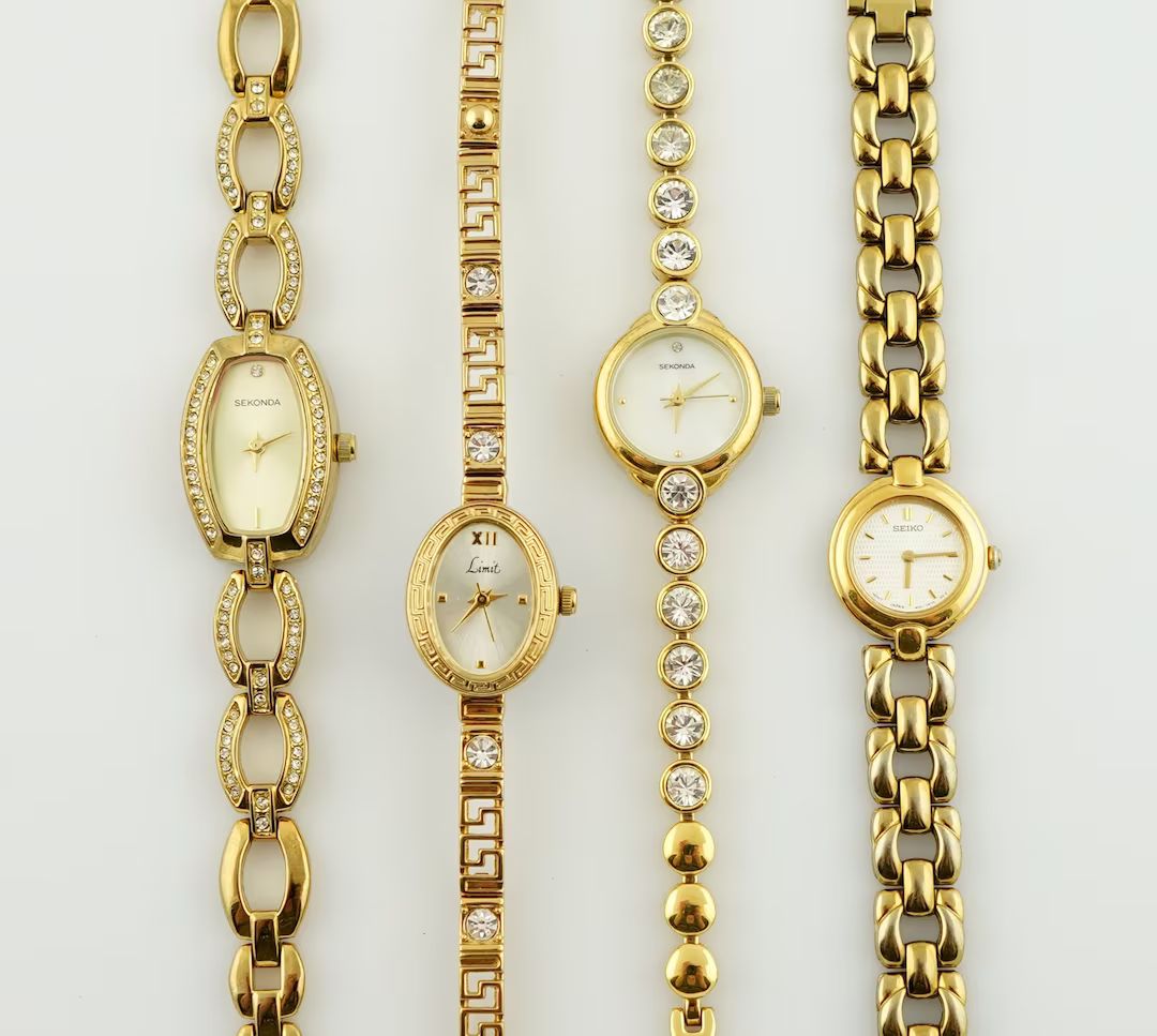 Thin Women's Seiko Watch, Limit Stainless Steel Women's Watch, Thin Ladies Cocktail Wristwatches,... | Etsy (US)
