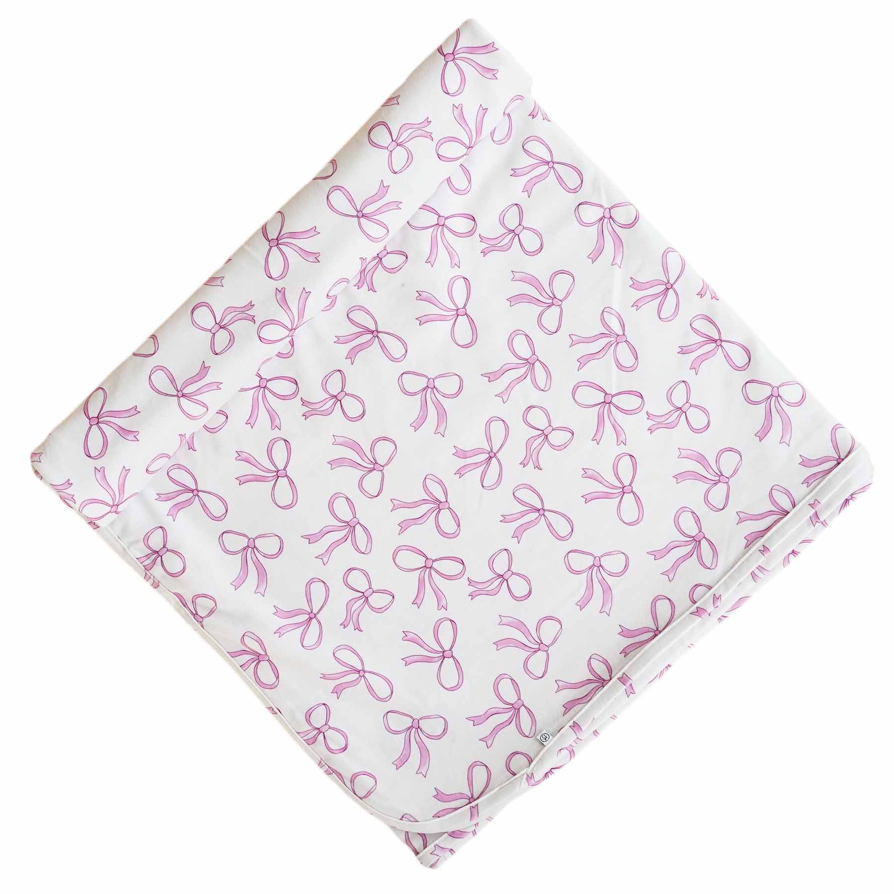 Blushing Bows Oversized Swaddle Blanket | Caden Lane