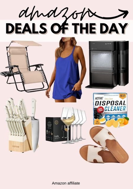 Amazon daily deals 
Nugget ice maker, white knife set, wine glasses, free people inspired dress, patio chair 

#LTKsalealert #LTKfindsunder100 #LTKfindsunder50