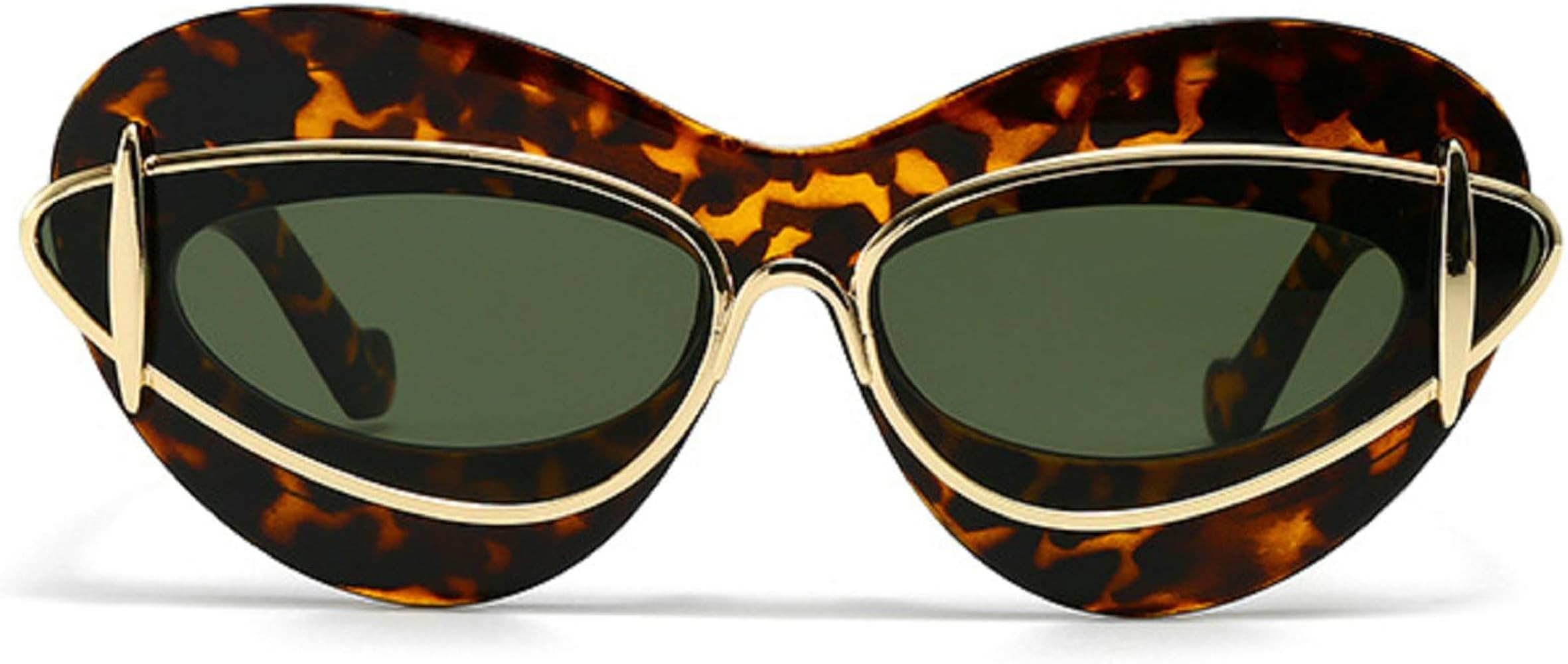 Sexy Y2k Punk Cat Eye Sunglasses Women 2024 Luxury Vintage Sun Glasses For Ladies Retro Double Fr... | Amazon (US)