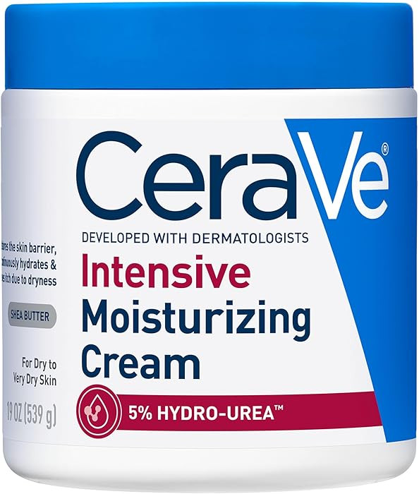 CeraVe Intensive Moisturizing Cream, Body Moisturizer With Shea Butter, 72H Hydration + Skin Barr... | Amazon (US)