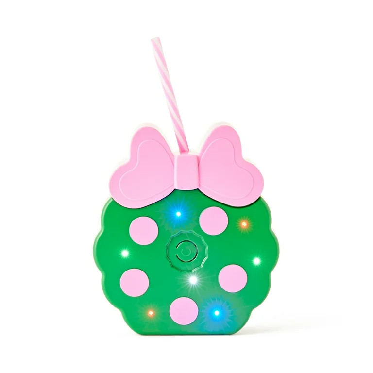 Packed Party "Deck the Halls" 16OZ Pink Holiday Wreath Shaped Drink Cup with Battery Powered Ligh... | Walmart (US)