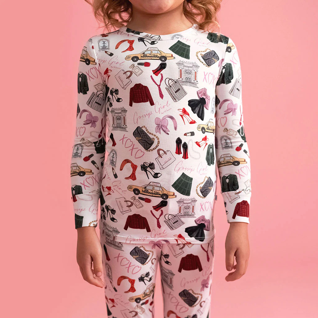 WB Multi Long Sleeve Toddler Pajamas | Gossip Girl | Posh Peanut