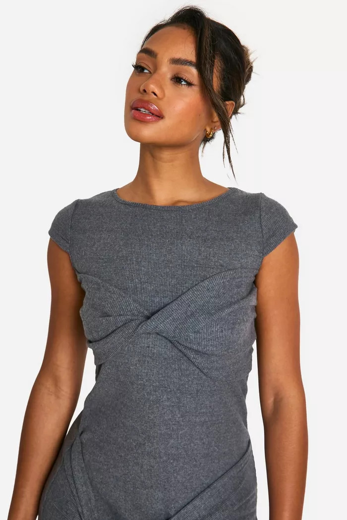 Brushed Rib Mini Dress | Boohoo.com (UK & IE)