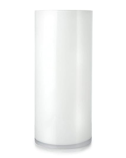 Serene Spaces Living White Glass Cylinder Vase – Smart Modern White Design, Décor Accent, 16... | Amazon (US)