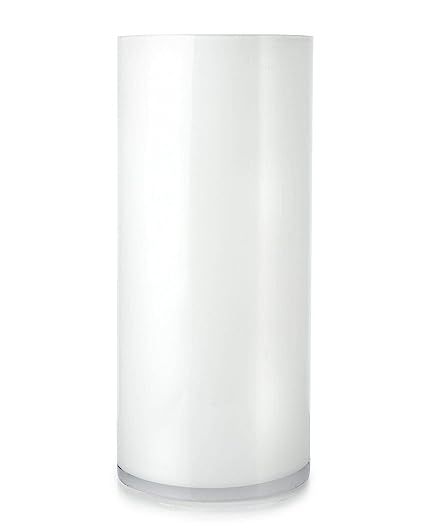 Serene Spaces Living White Glass Cylinder Vase – Smart Modern White Design, Décor Accent, 16... | Amazon (US)