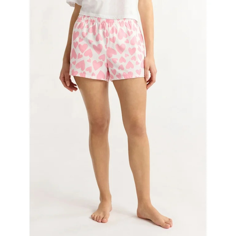 Joyspun Women's and Women’s Plus Woven Pajama Boxer Shorts, Sizes XS to 3X - Walmart.com | Walmart (US)