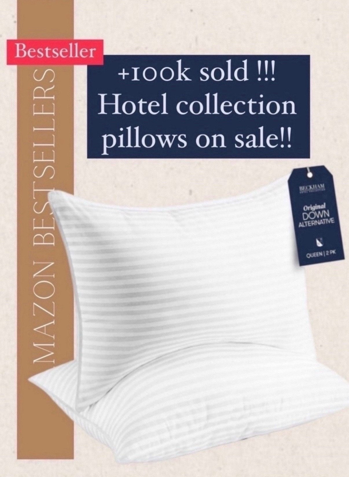 This hotel collection pillow has been a most loved bestseller and if you are in the market for new pillows then you should take a look.  There is a deal on it right now