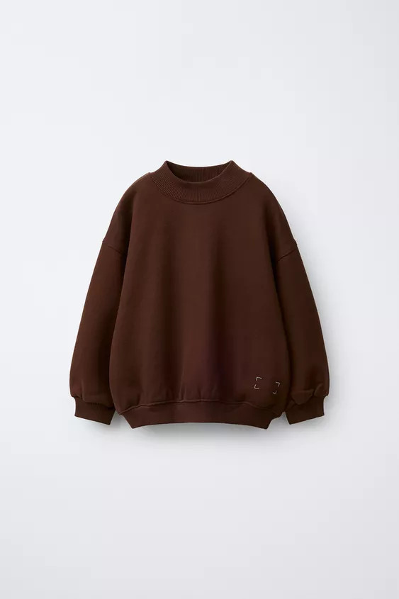 PLAIN MOCK NECK SWEATSHIRT | Zara US