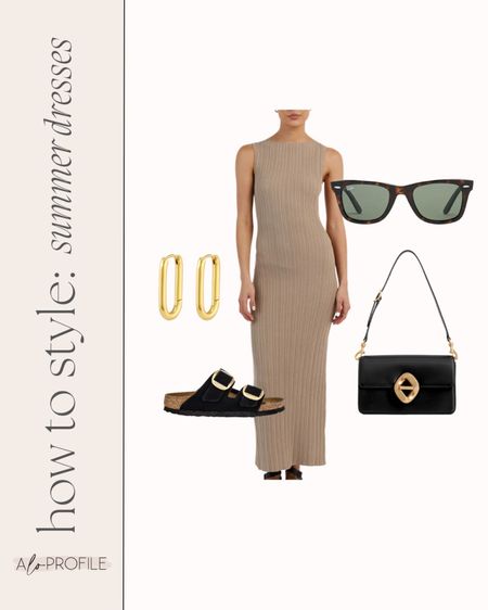 How To Style: Summer Dress // summer dress, summer dress style, chic outfit, casual daytime outfit, maxi dress outfit, cool girl style, neutral dress

#LTKstyletip