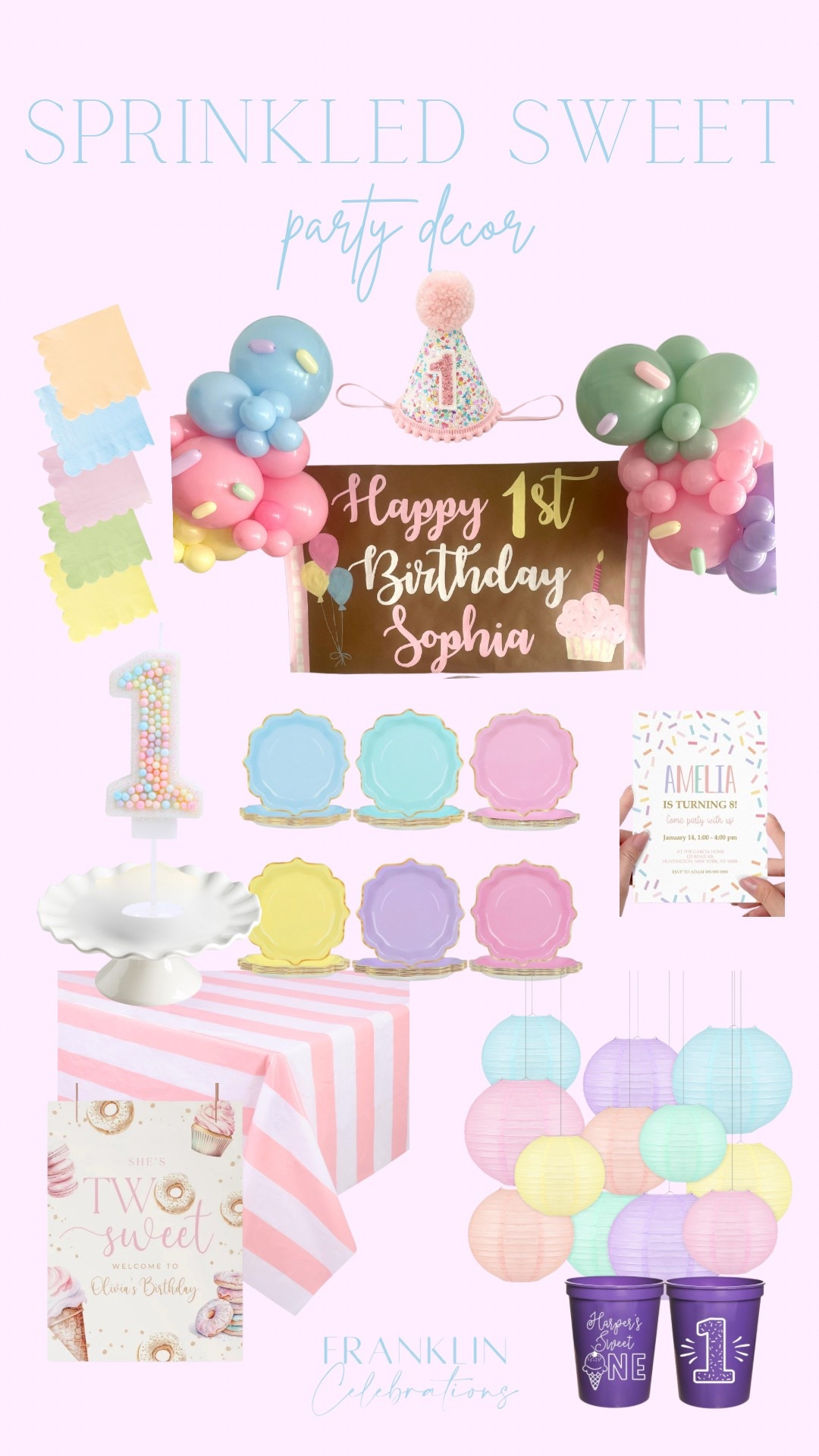 Sprinkled Sweet 🍭🍬🎉

Sweet ONE
TWO Sweet
FOURever Sweet 

Can be used for any pastel party really!



#LTKHome #LTKParties #LTKKids