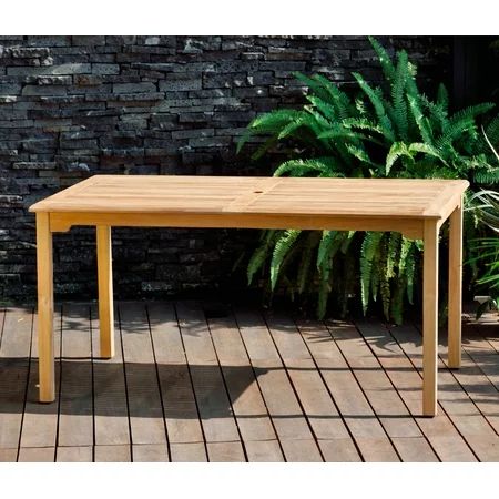 Amazonia Maliana Rectangular Patio Table Certified Teak Ideal for Outdoors and Indoors Seating Capac | Walmart (US)