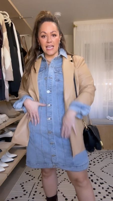 Walmart fashion midsize fall outfit inspo
Stretchy plus size denim shirt dress size 14 (so much stretch and lots of pockets
Vegan leather blazer size 14 tts
Western bootie 
Faux fur trendy bag also comes in camel 


#LTKSeasonal #LTKcurves #LTKworkwear