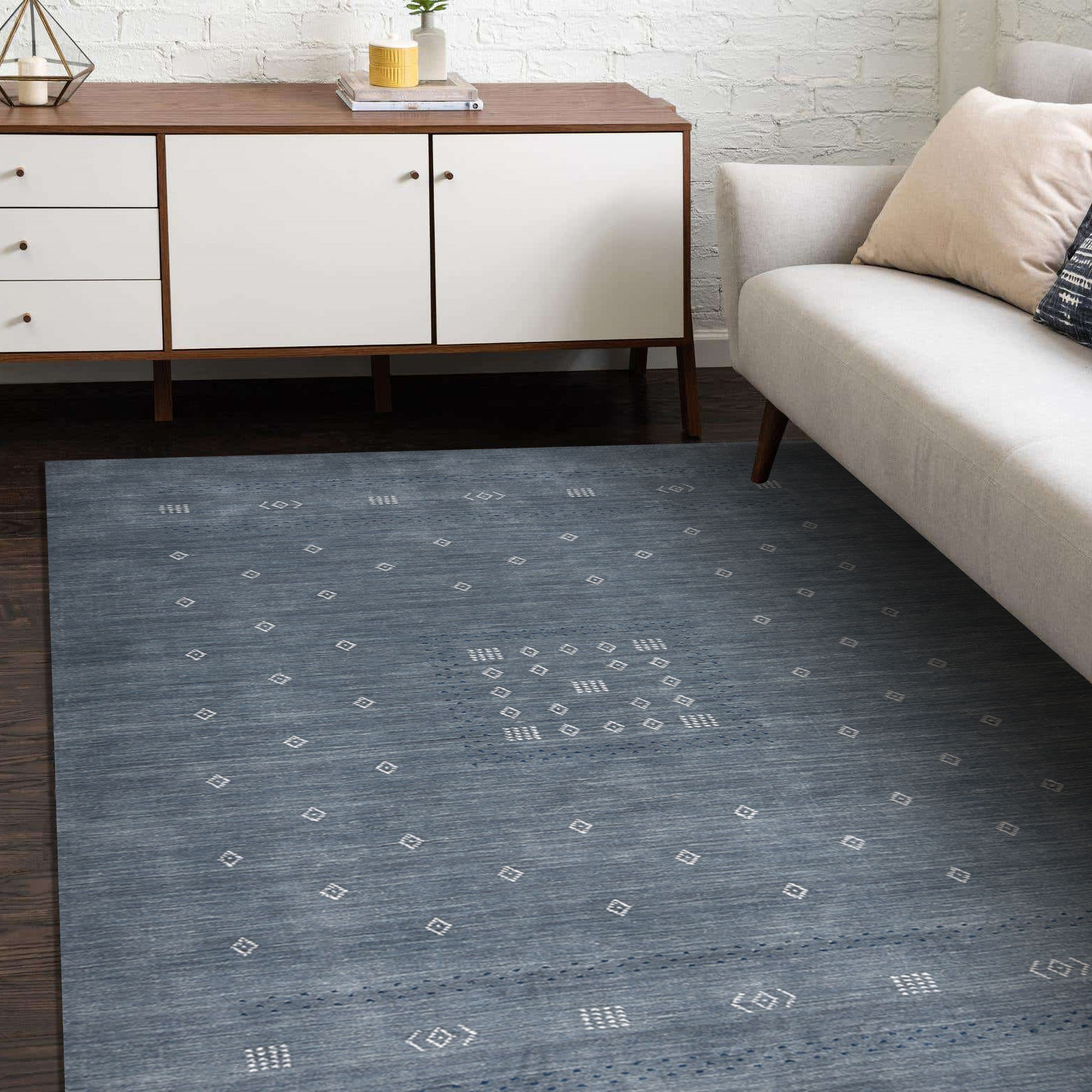 Handmade Bohemian Gabbeh Tribal Area Rug Gray 5' 0" x 8' 0" | Walmart (US)