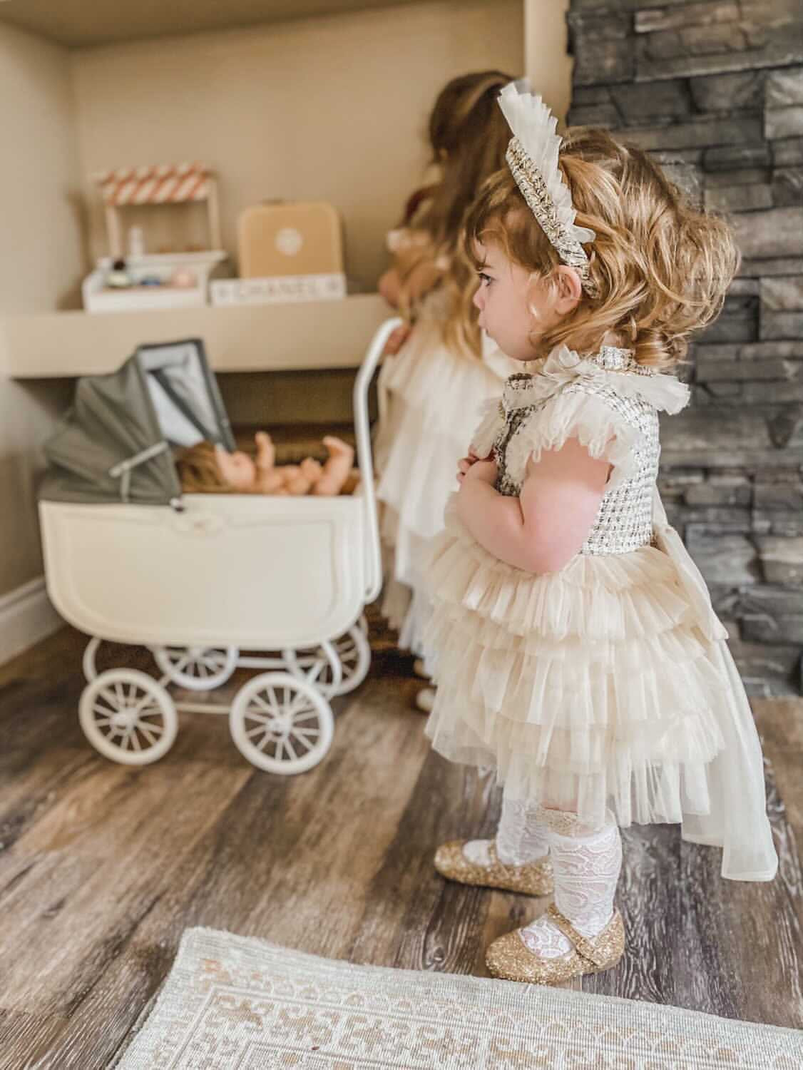 Fira Tweed and Tulle Romper | petite maison kids