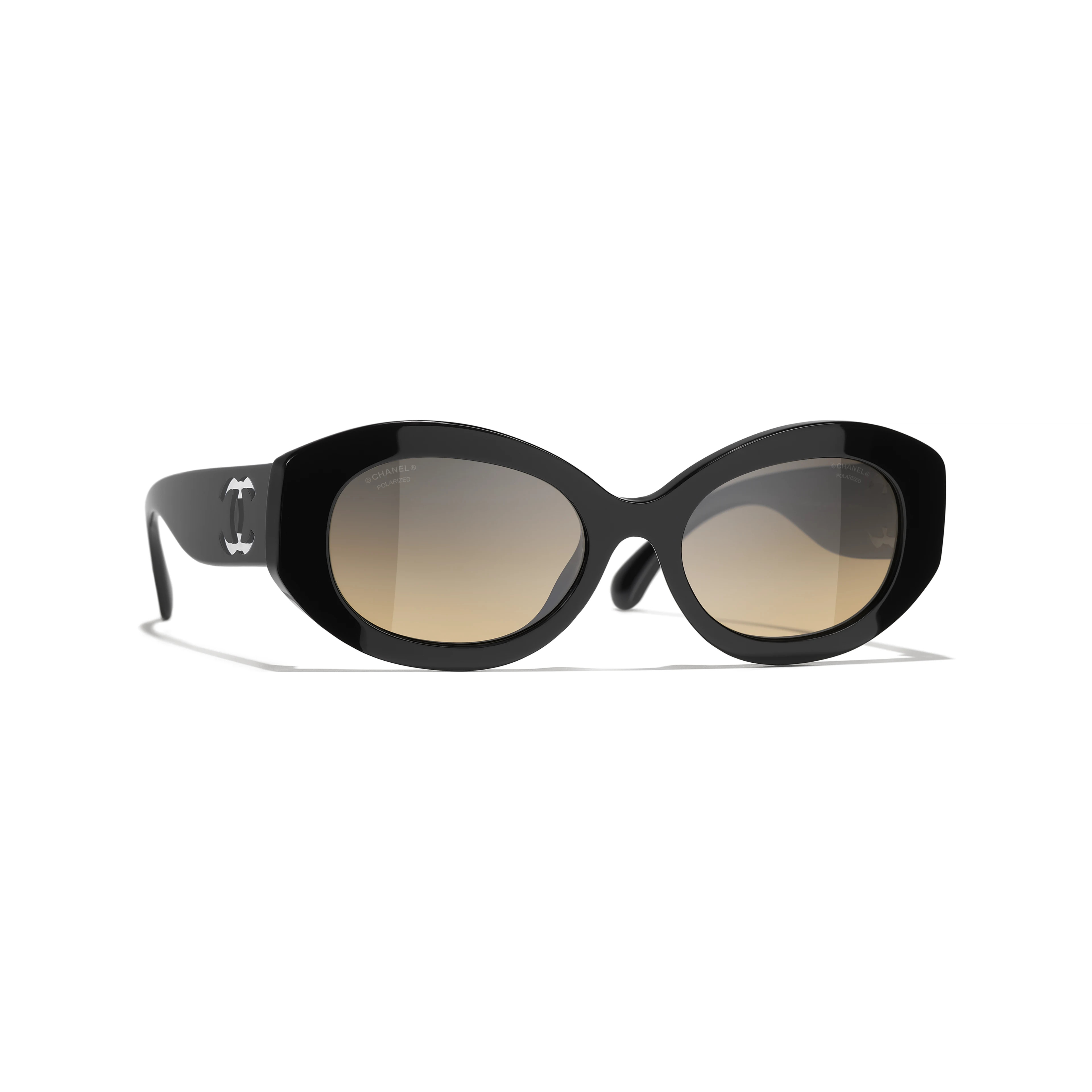 CHANEL Sunglasses: Oval Sunglasses, acetate & nylon — Fashion | CHANEL | Chanel, Inc. (US)