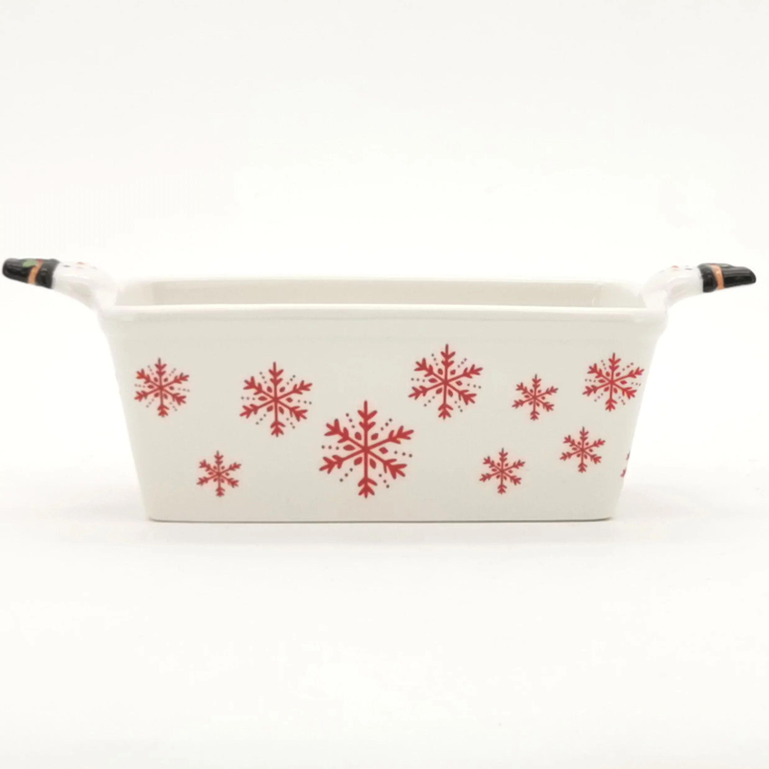 Holiday Time SnowMan Mini Loaf Pan, 5.75" Long, Red Stoneware | Walmart (US)