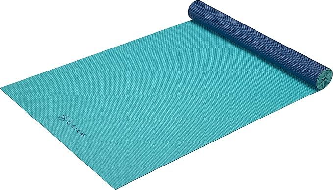 Gaiam Solid Color Yoga Mat, Non Slip Exercise & Fitness Mat for All Types of Yoga, Pilates & Floo... | Amazon (US)