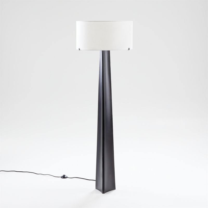 Isla Bronze Triangle Floor Lamp + Reviews | Crate & Barrel | Crate & Barrel