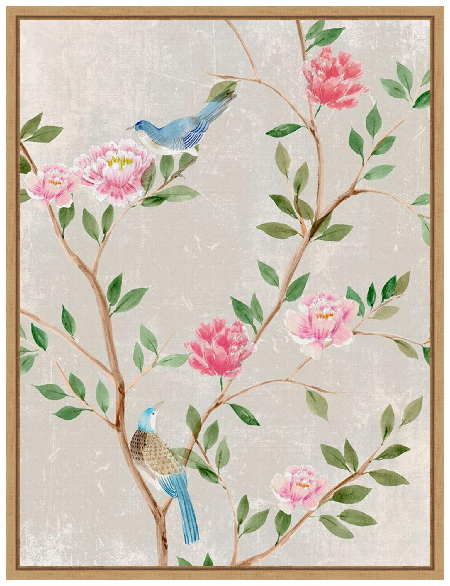 Amanti Art Framed Canvas Wall Art 30x23 Bird Garden I by Aria K, Framed Wall Art Canvas, Animals ... | Amazon (US)