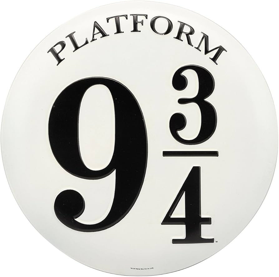 Harry Potter Platform 9 3/4 Embossed Metal Sign - Vintage Harry Potter Sign for Bedroom or Movie ... | Amazon (US)