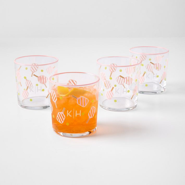 Pickleball Double Old Fashioned Glasses, Set of 4 | Mark and Graham
