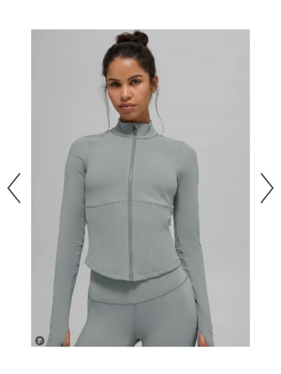 ALO Yoga Lunar Gray Airbrush Corset Studio Jacket | Poshmark