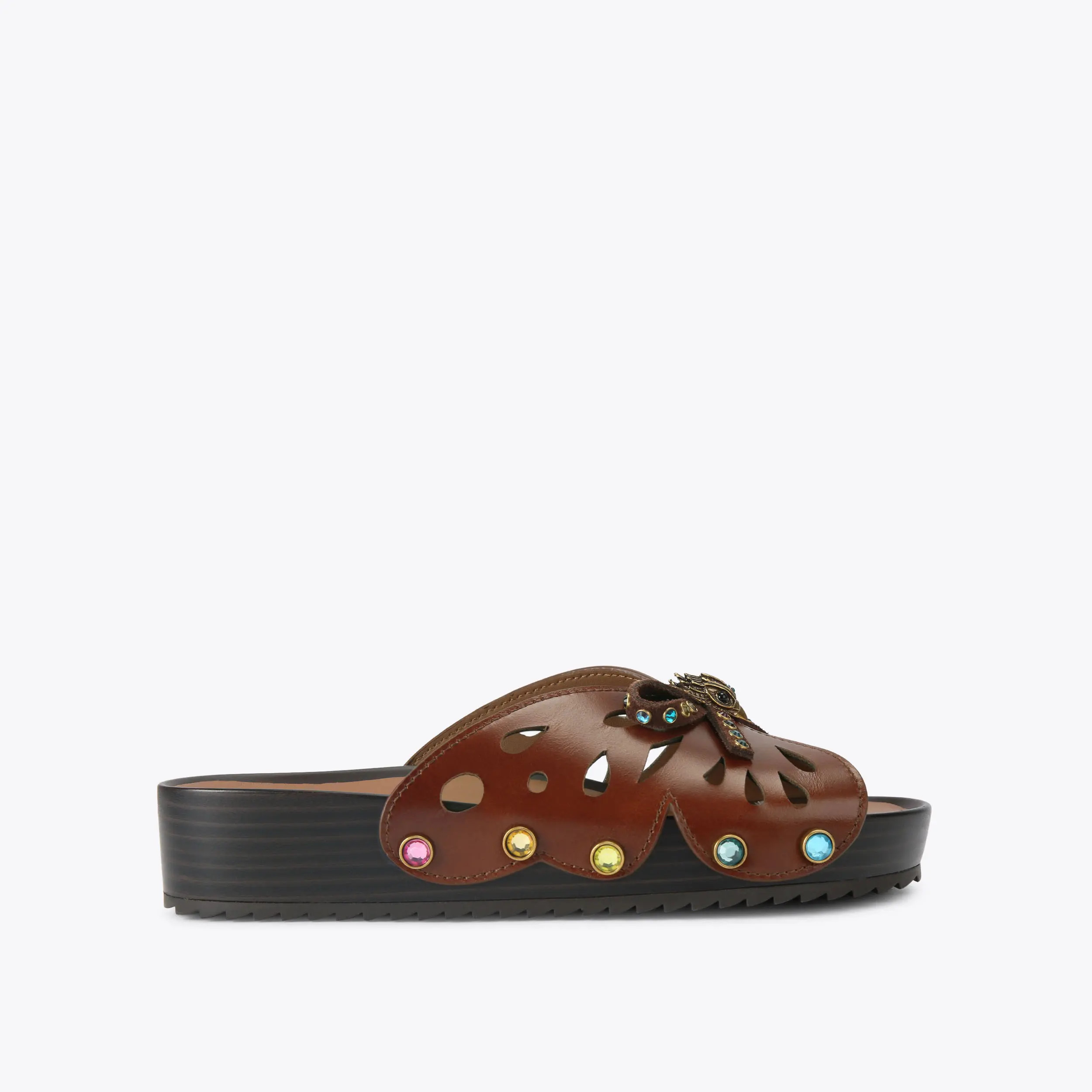 BOHO BUTTERFLY FLAT Brown Butterfly Sandals by Kurt Geiger London | Kurt Geiger US