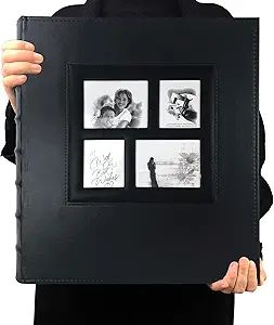 RECUTMS Photo Album 4x6 600 Photos Black Pages Large Capacity Leather Cover Wedding Family Photo ... | Amazon (US)