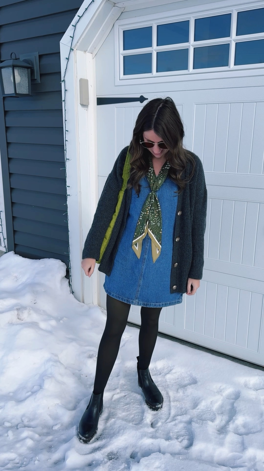 Wearing small in my long sleeve, xs petite in my denim dress (from last year—linked similar) and xs in my cashmere cardigan (charcoal color). These fleece lined tights (small/medium) keep me nice and warm and my boots are size 6.5 (linked similar too bc sizes are selling out). 

My bag is sold out in my color—other colors avaible but also linked similar.



#LTKSeasonal #LTKPetite #LTKgrwm