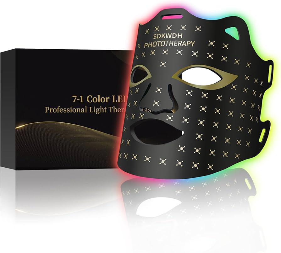 Red Light Therapy for Face, Led Face Mask Light Therapy At Home, 7 Colors LED Face Mask Light The... | Amazon (US)