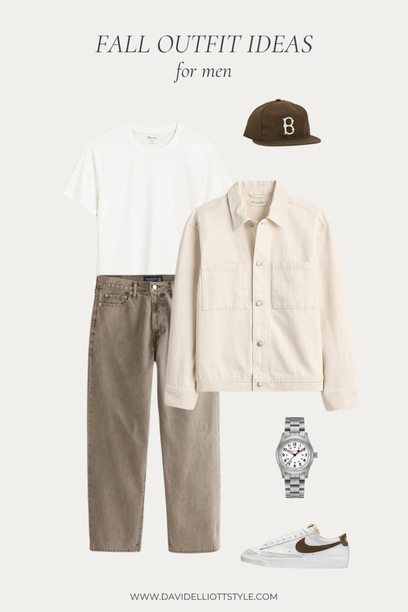 Casual brown and cream fall outfit idea for men with Ebbets Field Flannels Brown University Ball Cap



#LTKMens