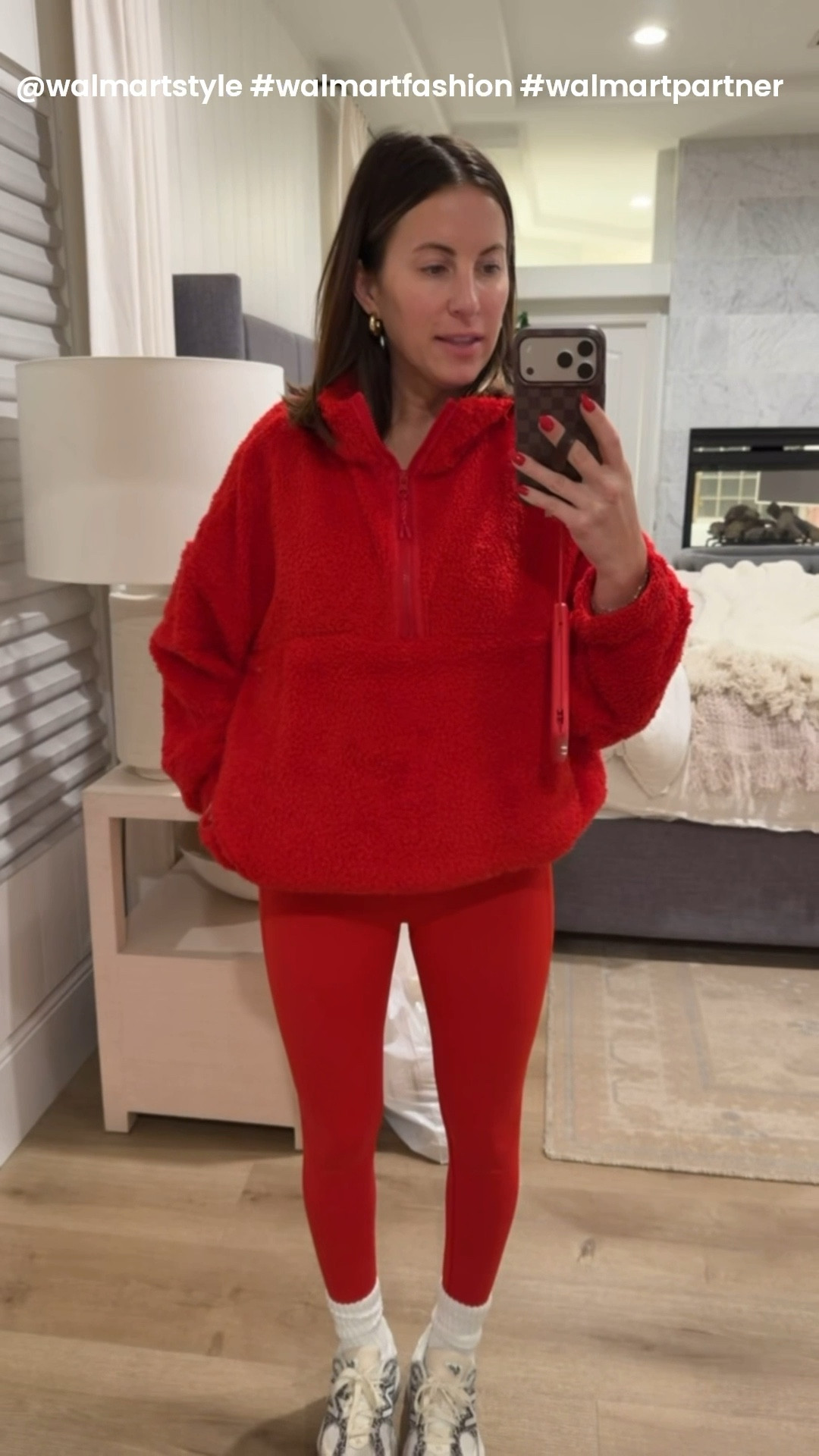 Wearing a XL in this cozy Sherpa !!!
 @walmartstyle #walmartfashion #Walmartpartner